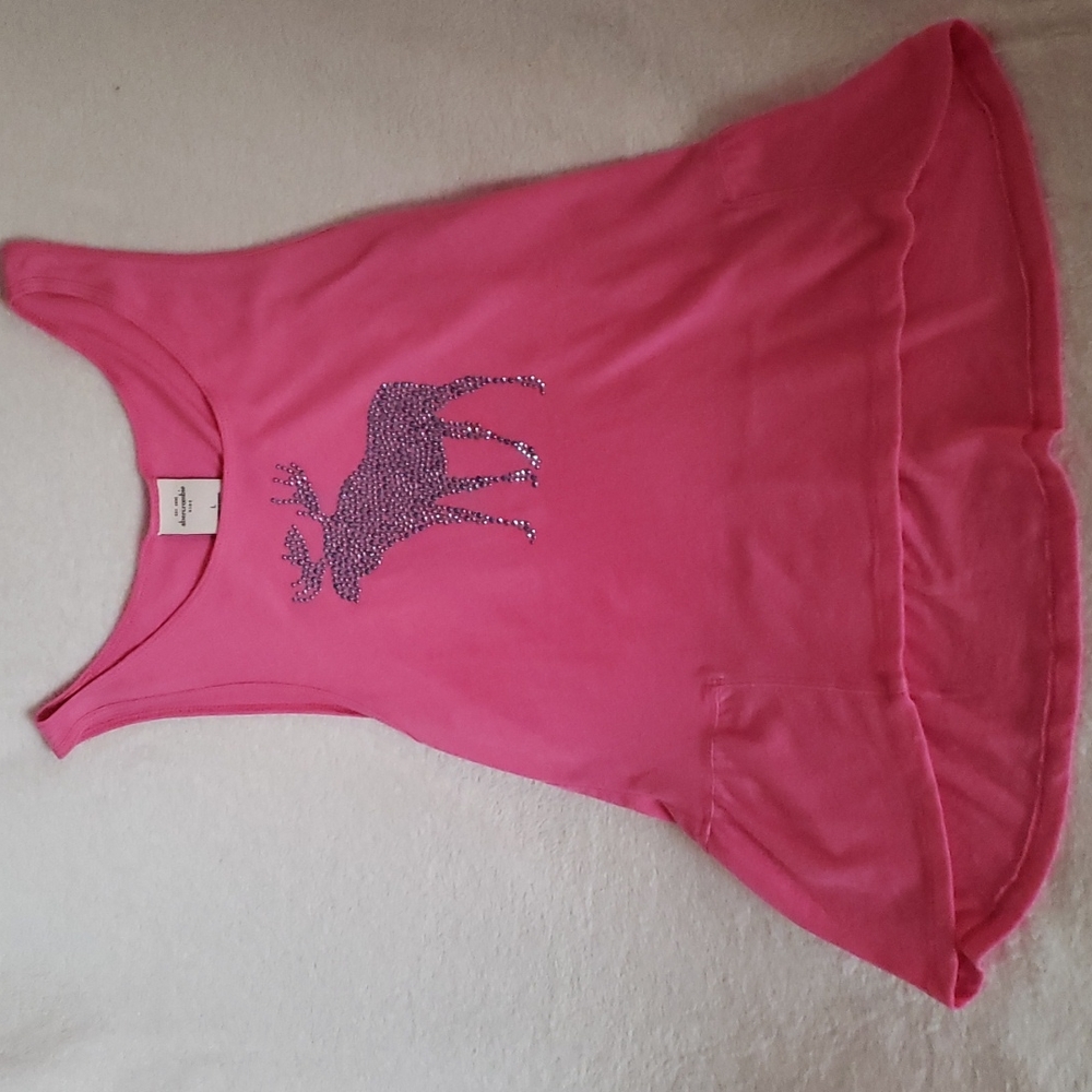 Abercrombie kids, pink, size lg with silver stones.